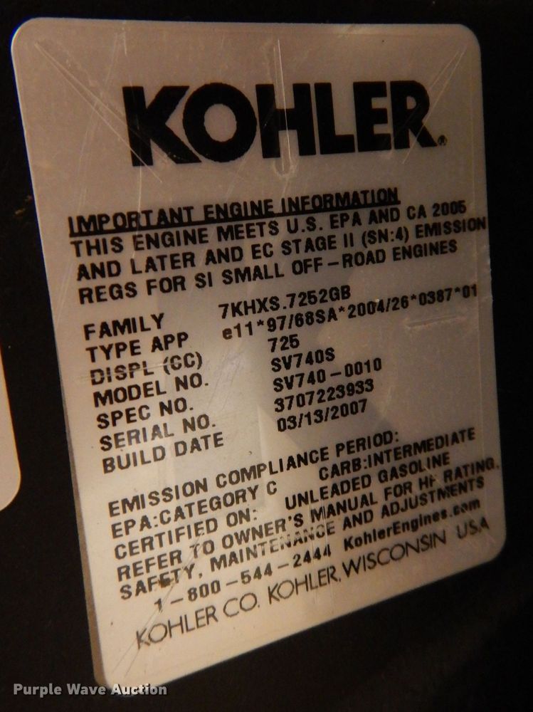 image for item KW9725 2007 Cub Cadet GT1554  lawn mower