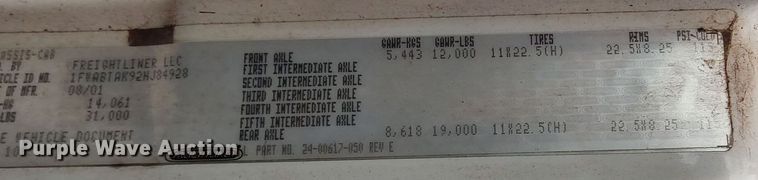 image for item LK9296 2002 Freightliner FL70  bucket truck