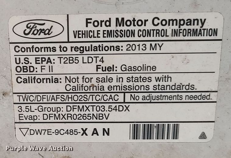 image for item LK9347 2013 Ford F150  SuperCab pickup truck