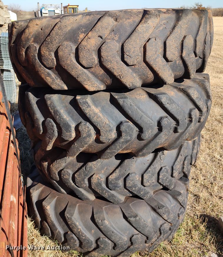 image for item LK9353 (4) Trac Grader 14.00-25TG tires and wheels