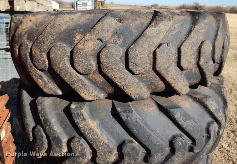 image for item LK9353 (4) Trac Grader 14.00-25TG tires and wheels