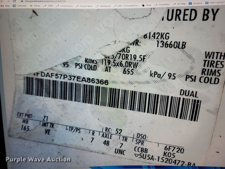 image for item LN9728 2007 Ford F550 Super Duty  bucket truck