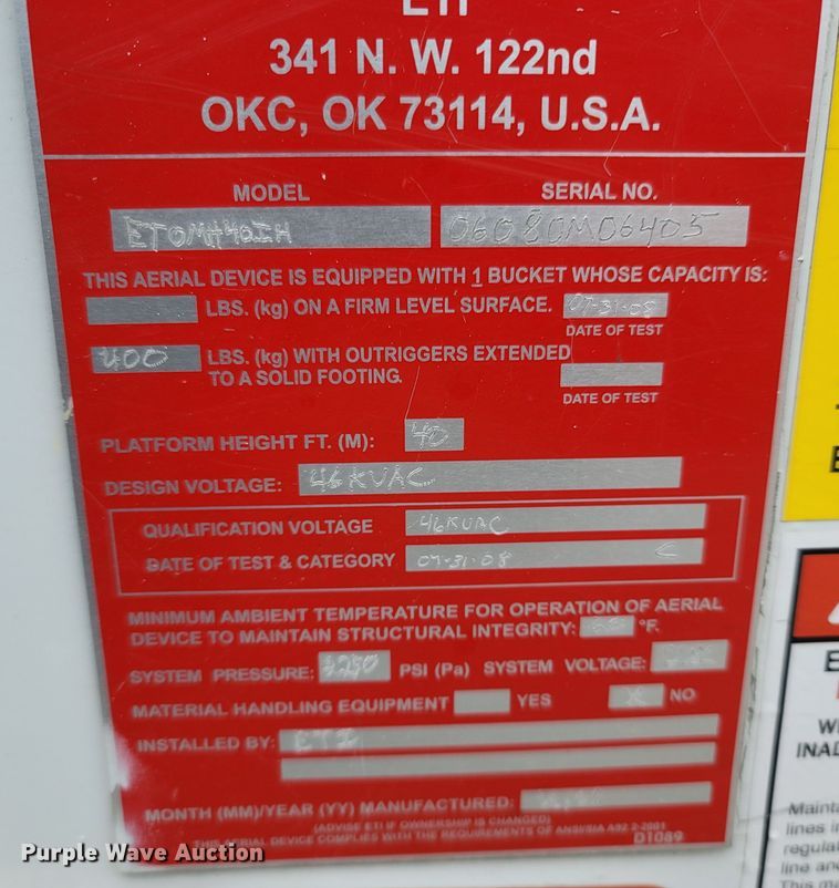 image for item LN9770 2014 Dodge Ram 5500HD  bucket truck