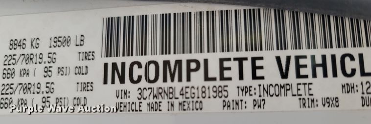 image for item LN9770 2014 Dodge Ram 5500HD  bucket truck