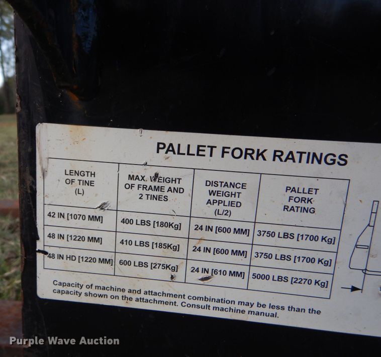 image for item LS9925 John Deere Worksite Pro  skid steer forks