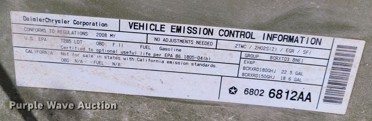 image for item LY9797 2008 Jeep Wrangler  SUV