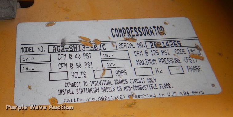 image for item MK9748 John Deere AG2-SH13-30JC  compresserator