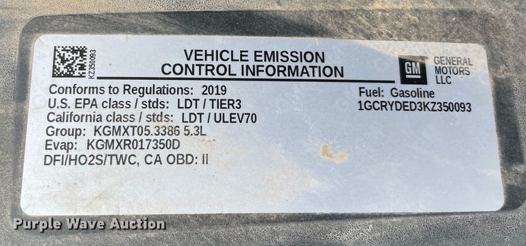 image for item MR9499 2019 Chevrolet Silverado 1500  Double Cab pickup truck