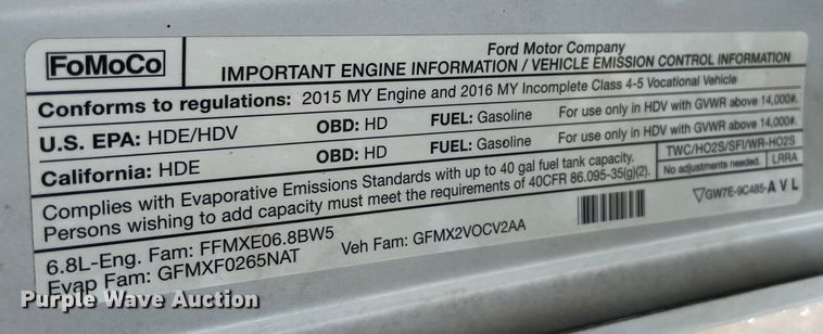 image for item MR9520 2016 Ford F550 Super Duty XL  utility / service truck