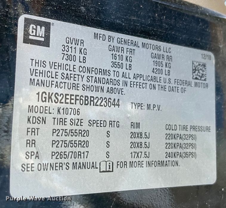 image for item MR9531 2011 GMC Yukon  SUV