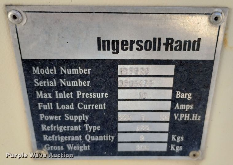image for item MR9640 2006 Ingersoll Rand HP50-PE  air compressor