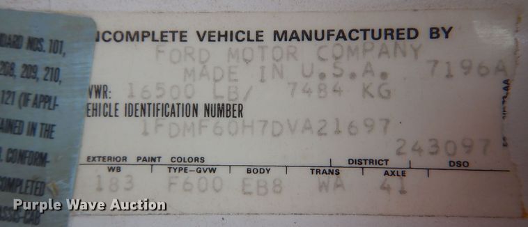 image for item MT9816 1983 Ford F600  fuel truck