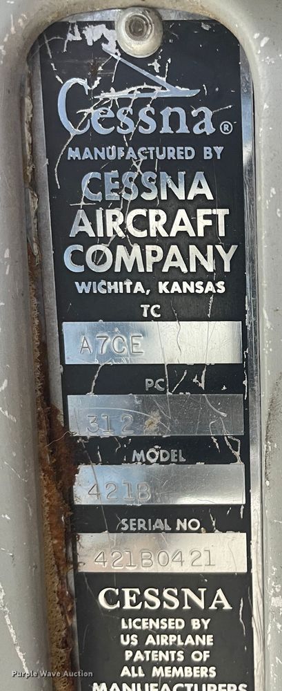 image for item MT9819 1973 Cessna 421B  airplane