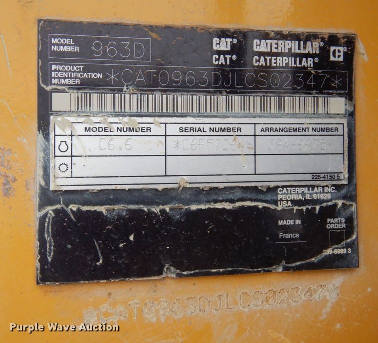 image for item AF9439 2015 Caterpillar 963D  track loader