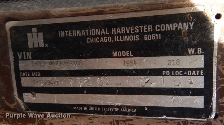 image for item DF8242 1984 International 1954  flatbed truck