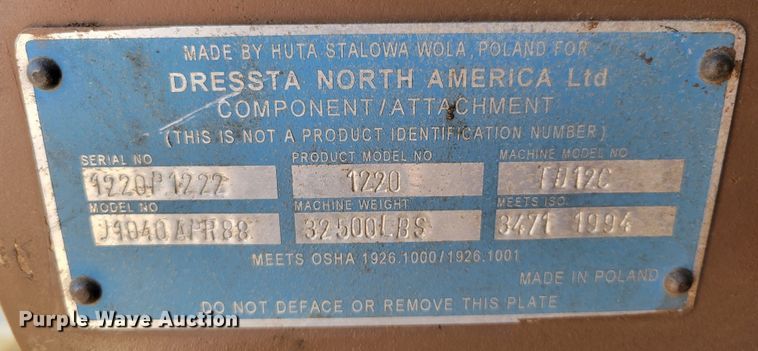 image for item DM8115 Dressta TD12C  dozer