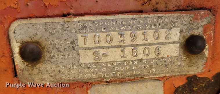 image for item DM8116 Sears David Bradley 70039102  tank trailer