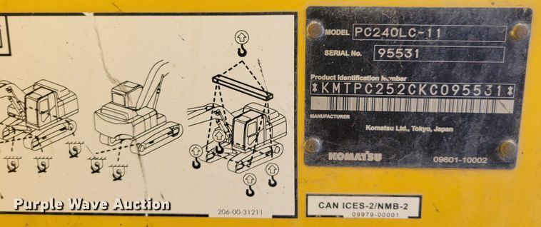 image for item DM8127 2019 Komatsu PC240LC-11  excavator