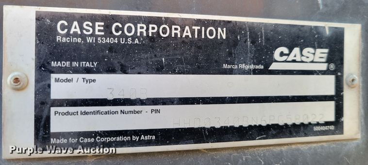 image for item DM8128 2006 Case 340B  haul truck