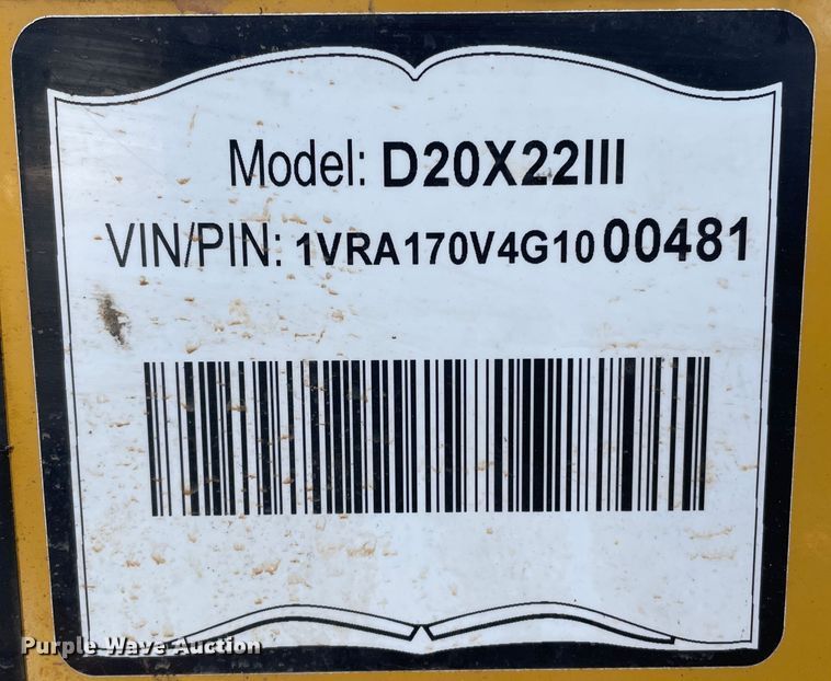 image for item DN4499 2016 Vermeer D20X22 Navigator S3  directional boring unit