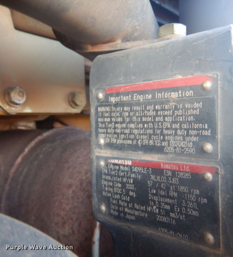 image for item DO1424 2008 Komatsu PC78MR-6  mini excavator