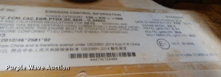 image for item DO1659 2015 Caterpillar 12M3  motor grader