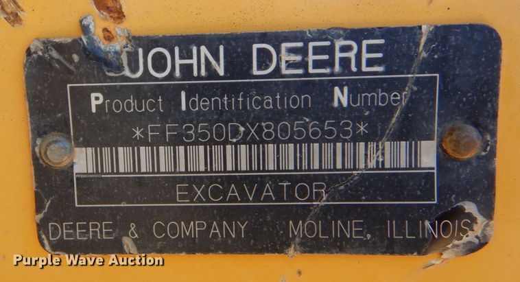 image for item DO1667 2007 John Deere 350D LC  excavator