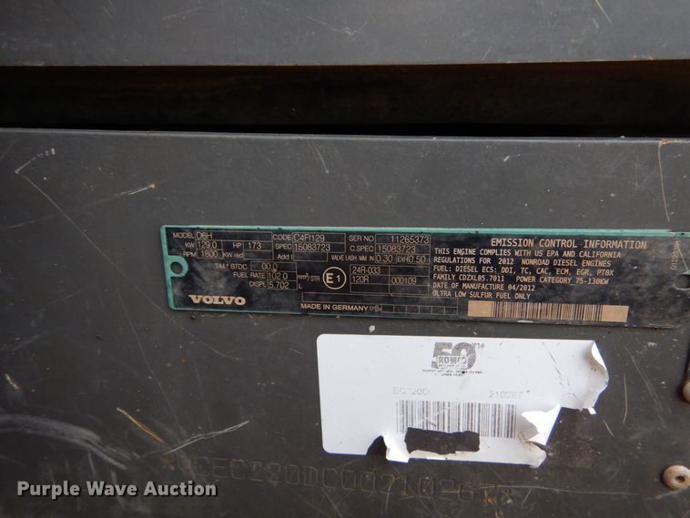 image for item DP8587 2013 Volvo EC220DL  excavator