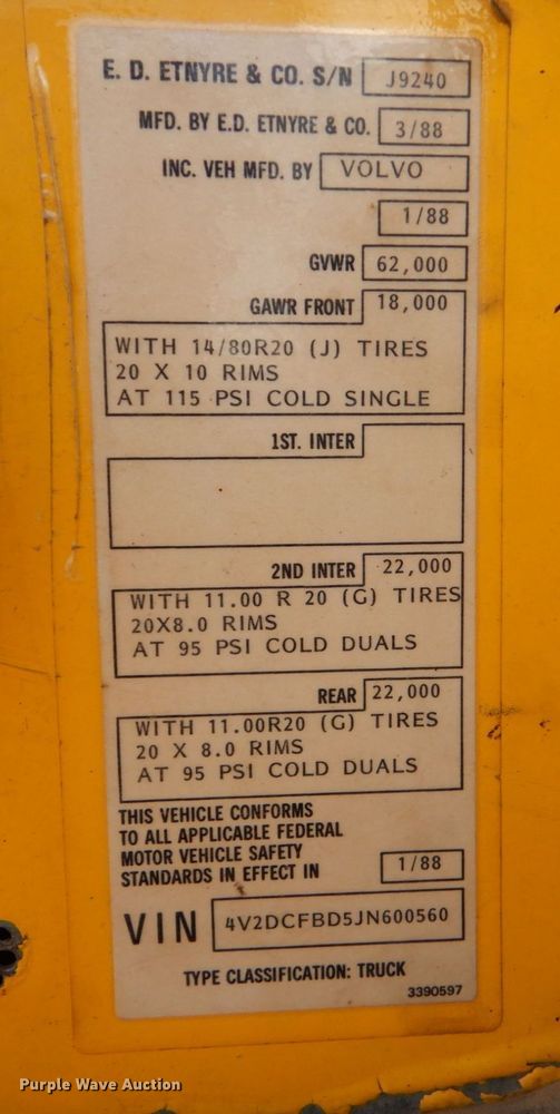 image for item DP8589 1988 White GMC WX  oil distributor truck
