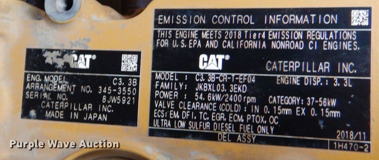 image for item DP8591 2018 Caterpillar 289D  tracked skid steer loader