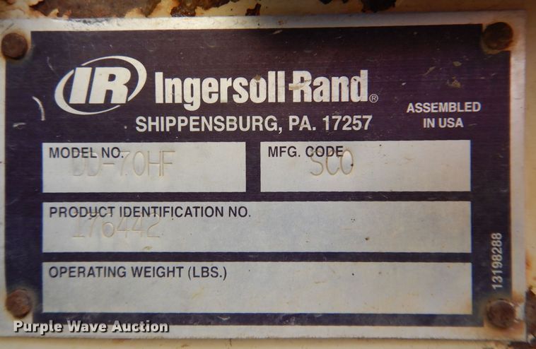image for item DQ1881 2004 Ingersoll Rand DD-70HF  double drum roller