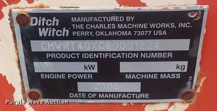 image for item DQ4885 2006 Ditch Witch RT40  trencher