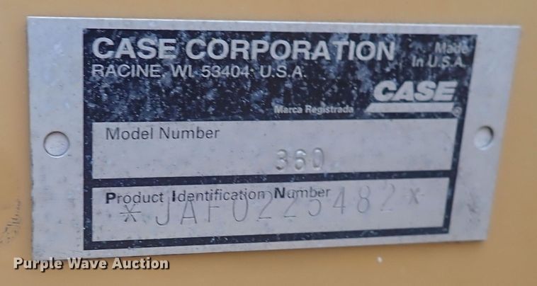 image for item DQ4886 1997 Case 360  trencher