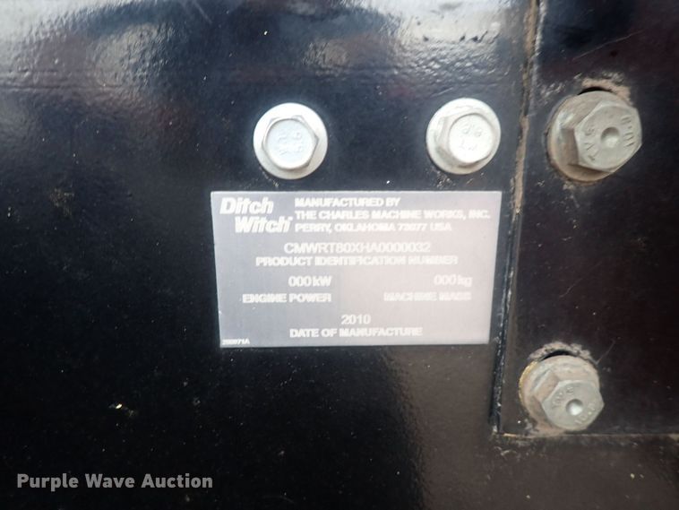 image for item DQ4889 2010 Ditch Witch RT80  trencher