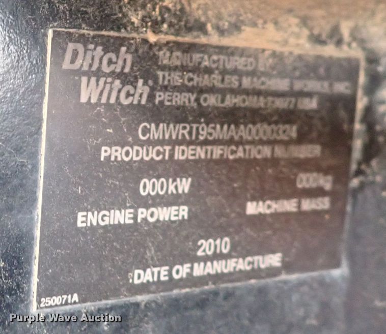 image for item DQ4892 2010 Ditch Witch RT95  trencher