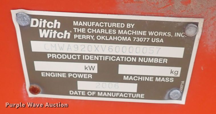image for item DQ4900 2006 Ditch Witch A920  backhoe