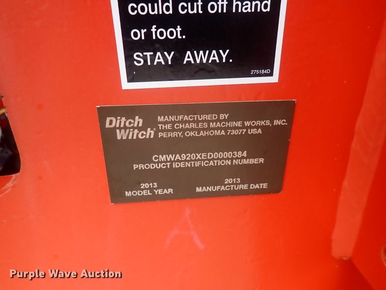 image for item DQ4906 2013 Ditch Witch A920  backhoe
