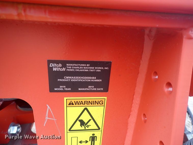 image for item DQ4908 2016 Ditch Witch A920  backhoe