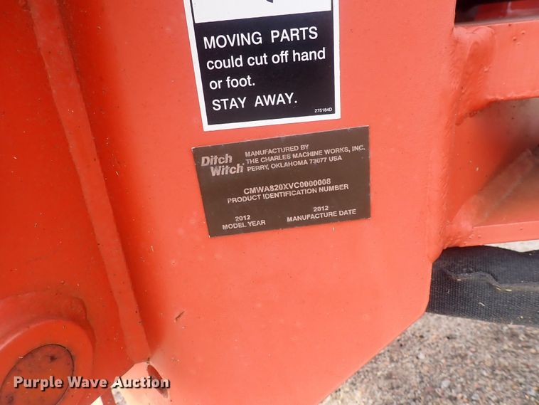image for item DQ4909 2012 Ditch Witch A820  backhoe