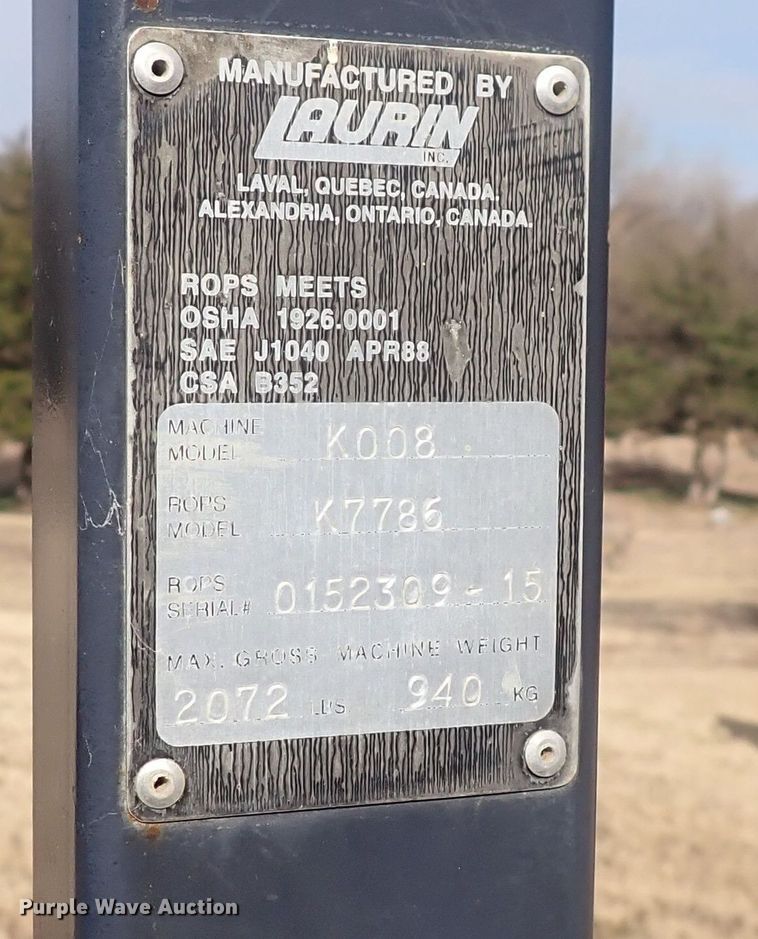 image for item DQ4950 2002 Kubota K008  mini excavator