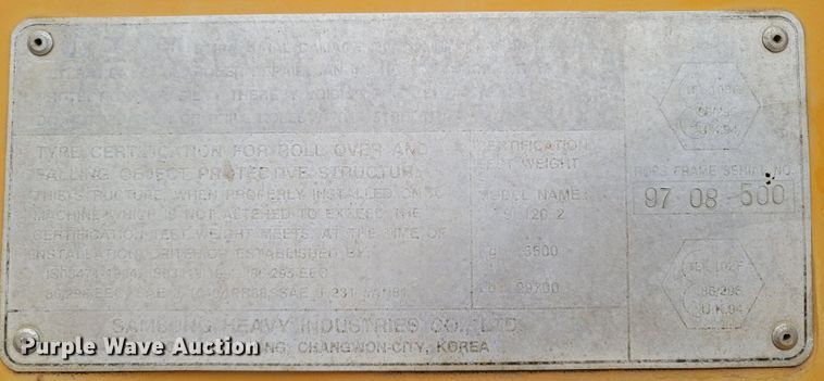 image for item DR3355 Samsung SL120-2  wheel loader