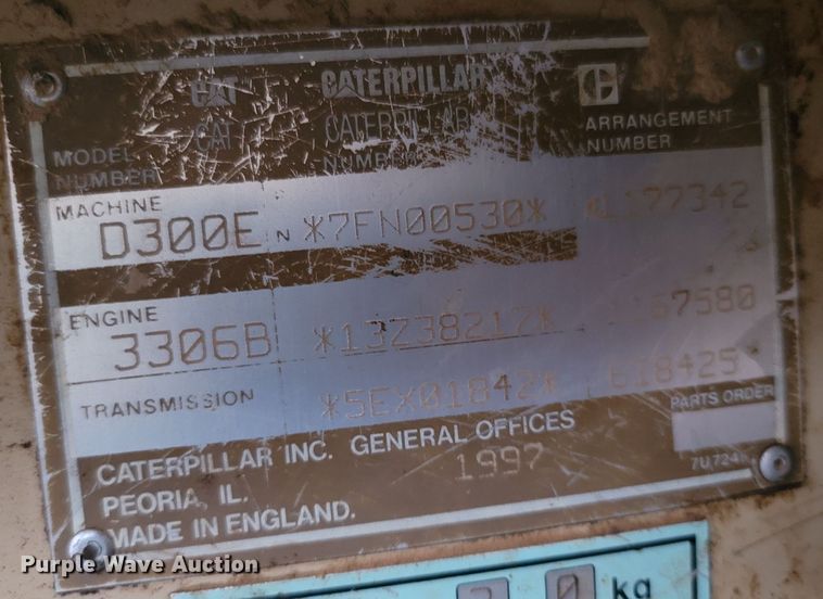 image for item DR3357 1997 Caterpillar D300E  haul truck