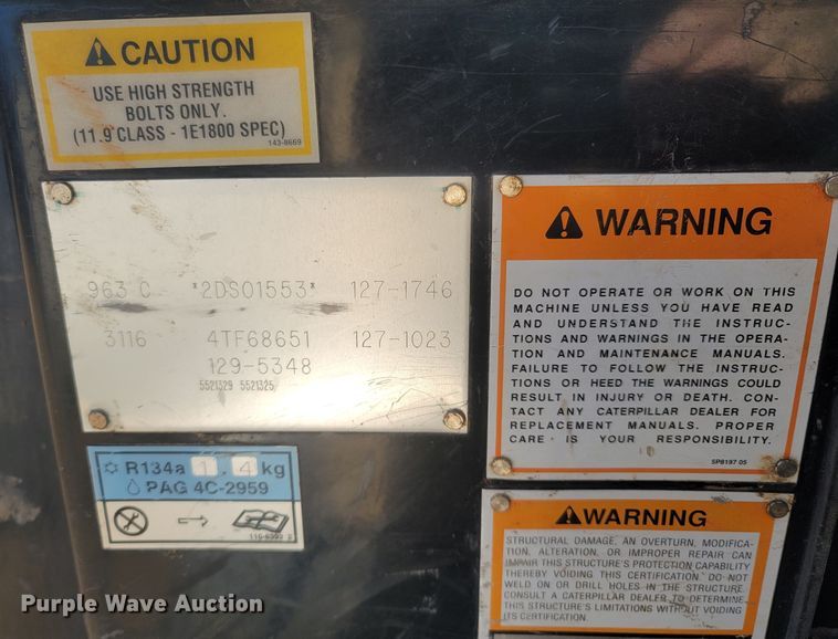 image for item DR3367 2001 Caterpillar 963C  track loader