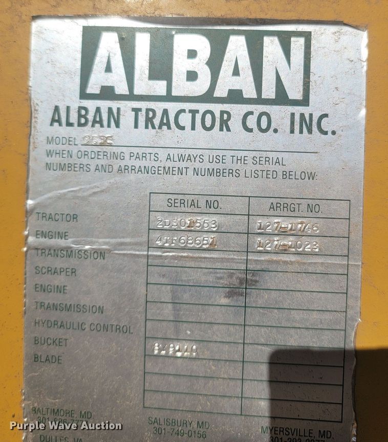 image for item DR3367 2001 Caterpillar 963C  track loader