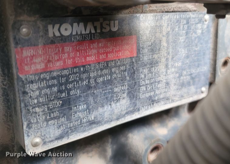 image for item DR3368 2013 Komatsu PC88MR-8  mini excavator