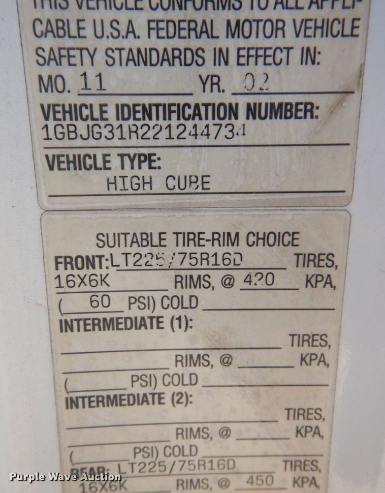 image for item JL9801 2002 Chevrolet Express G3500  fiber optic splicing truck