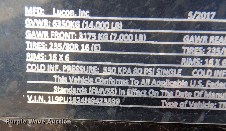 image for item JL9802 2017 Custom MRT-1400-2  reel trailer