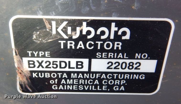 image for item JL9822 2014 Kubota BX25DLB  MFWD tractor