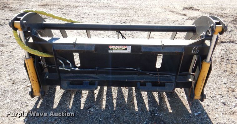 image for item JL9826 66"W skid steer grapple bucket