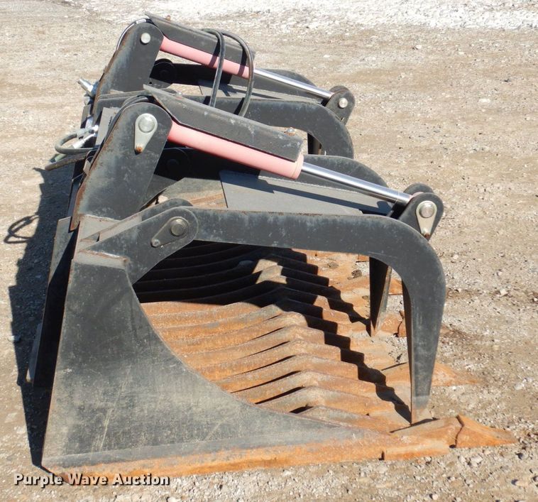 image for item JL9829 72"W skid steer grapple bucket